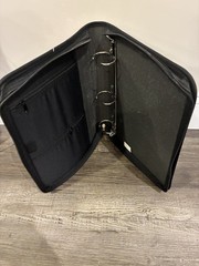 2000s Mead Five-Star Planner Pink Silver Silver 3 Ring Zipper Nylon Binder