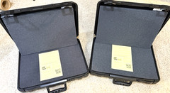 (2) PLATT LUGGAGE #610-Black Protective Cases -W/ Pick and Pluck Foam-NIB