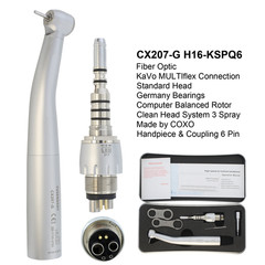 COXO Dental LED Fiber Optic High Speed Handpiece Ti For Kavo Coupler 4 6 Hole