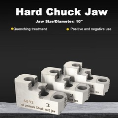 3pcs 10″ Hard Chuck Jaw for 10″ Lathe Chucks for 40crmnti Chuck 14.8*10.3*6.5cm