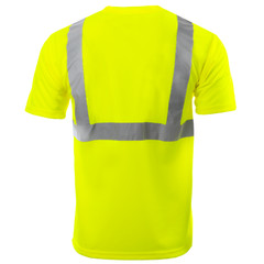Hi Vis T Shirt ANSI Class II Reflective Safety Lime Short Sleeve HIGH VISIBILITY