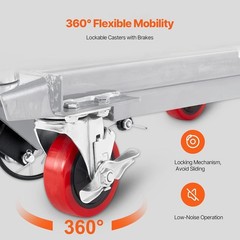 500 lbs Hydraulic Lift Table Cart – 28.5 Inch Manual Scissor Lift with Wheels