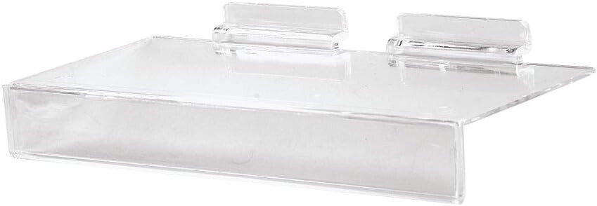 12 Slatwall Shelf Shelves 10″ L x 4 W Sign Holder Clear Acrylic Shoe Display