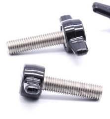 1/4″-28 Fine x 1″ Black Wing Thumb Screws 4 Pack for Jigs & Fixtures Tool-Free