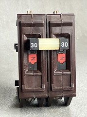Wadsworth A230NI 30 Amp 2 Pole 2P Type A Metal Foot / Tabs Breaker A230