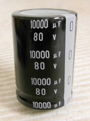 Nichicon LLS1K103MELC Aluminum Capacitors 10000µF 20% 80V Snap (Lot of 10)