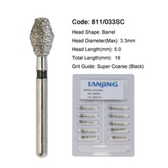 Dental Burs Diamond Round End Taper Surgical Long Ball Barrel FG for High Speed