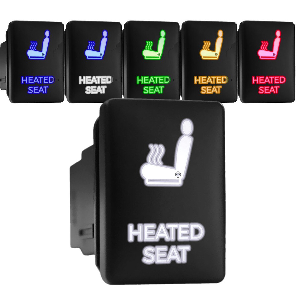 HEATED SEAT Symbol – LED Backlit Push Button – Direct Replacement (Fit: TOYOTA)