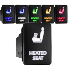 HEATED SEAT Symbol – LED Backlit Push Button – Direct Replacement (Fit: TOYOTA)