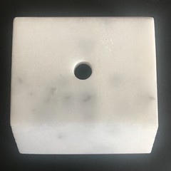 22 Count – 3X3x1 Marble Bases with Slant Trophy Bases Countersunk White See Pic