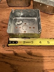 *Lot of 5 Hubbell-Raco – 8190 – Electrical Box – Square – 21 cu in – 4″x1.5″