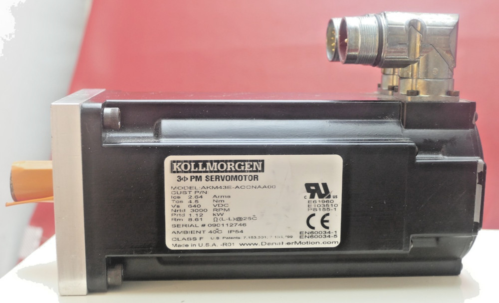 Kollmorgen AKM43E-ACCNAA00 Servo Motor, 84mm Frame w/ BiSS B Single Turn Encoder
