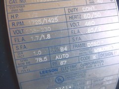 Leeson A6T17EC22G Explosion Proof Motor 111930 1/2-HP 1725-RPM 460-V 3-PH, New