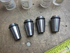 TECHLEADER ER20 extended collet chuck with 9/32 5/16 1/4″ & 8mm collets 1″ shank