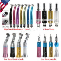 NSK Style Dental High/Low Speed Handpiece Push Button 4/2 Holes Colors