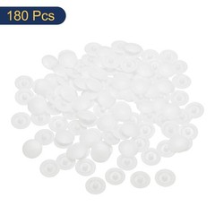 180Pcs Screw Caps Covers 12x3mm Plastic Screw Decoration Cover White