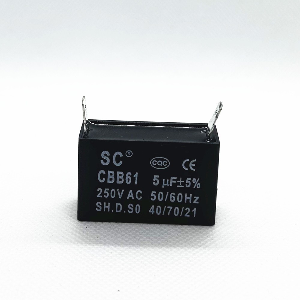 CBB61 250V Fan Motor Start Capacitor 4/5/6/8/10/12/15/20/24/25 UF 2 PINS