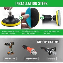 4 Inch 50-6000Grit Diamond Polishing Pads Kit Wet/Dry for Granite Stone Concrete