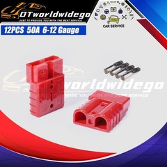 12Pcs 50A 10-12 Gauge Battery Quick Connect Winch Connector Plug Power Supply