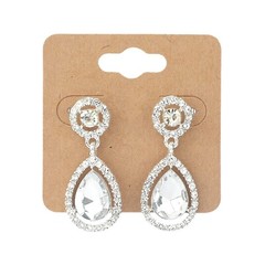 200 Pack Earring Display Cards Holder for Selling Jewelry Ear Studs Kraft 2″x2″