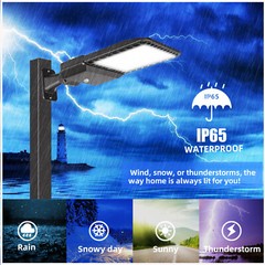 200W LED Shoebox Area Light Outdoor Commercial Parking Lot Street Pole Lighting