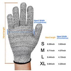Lot Cut Proof Stab Resistant Butcher Gloves Safety Glove Kitchen L5 Protection