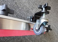 SQUEEGEE ASSEMBLY, UNKNOWN BRAND, 32″ WHEEL-TO-WHEEL, 10.25″ MOUNTING SCREWS