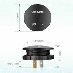 12V-24V Car Marine Motorcycle Red LED Digital Volt meter Voltage Battery Gauge