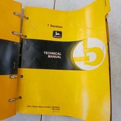 John Deere 7, 8, 10 Backhoe & Attachments Technical Manuals TM1319, 1325, 1173