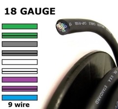 9 Conductor 18 Gauge 40’ Feet Speed Wire Trailer Light Audio Remote Speaker