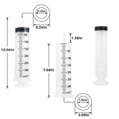 2 Pack 300/350ml Syringes, Extra Large Plastic Syringe with 40inch Plastic Tu…