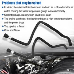 Heater Hose Inlet Outlet Set Fits Silverado Sierra 1500 2500 Replacement Kit