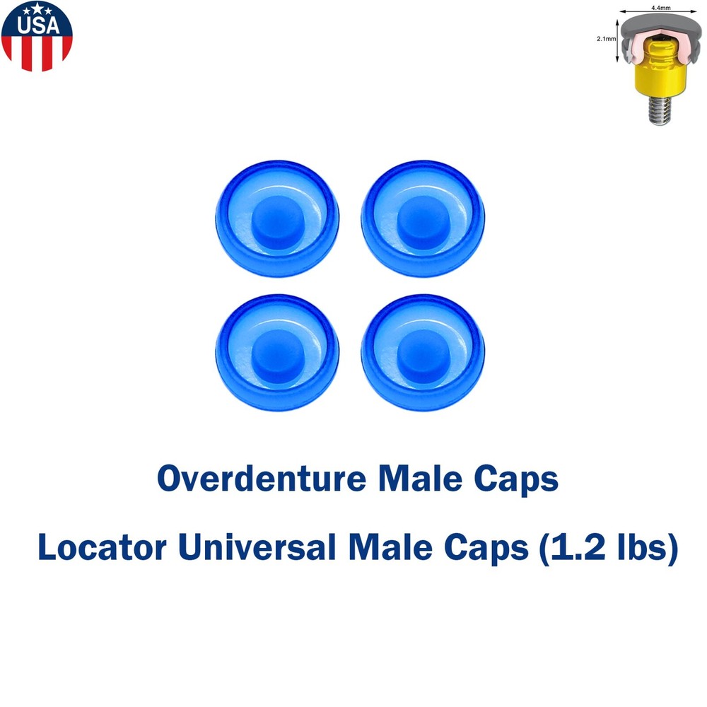 US Locator Abutment Male Caps Replacement Inserts 1.2 lbs/2.4 lbs/Metal Housing