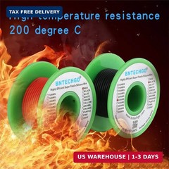 22 AWG Silicone Wire 50FT Red Black Flexible Stranded Tinned Copper Cable