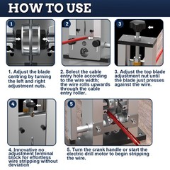 Wire Stripper Machine Efficient Time-Saving Electric&Manual Wire Stripping Tool