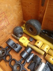 Large lot of Enerpac & Blackhawk hydraulic cylinder attachments and parts