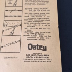 Oatey Rosin Core Electrical Solder Wire 0.062 in 8 oz MPN 51185