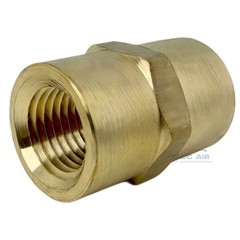 2 Pack 1/4″ x 1/4″ Female NPT Hex Coupling Pipe Fitting Brass Union Coupler