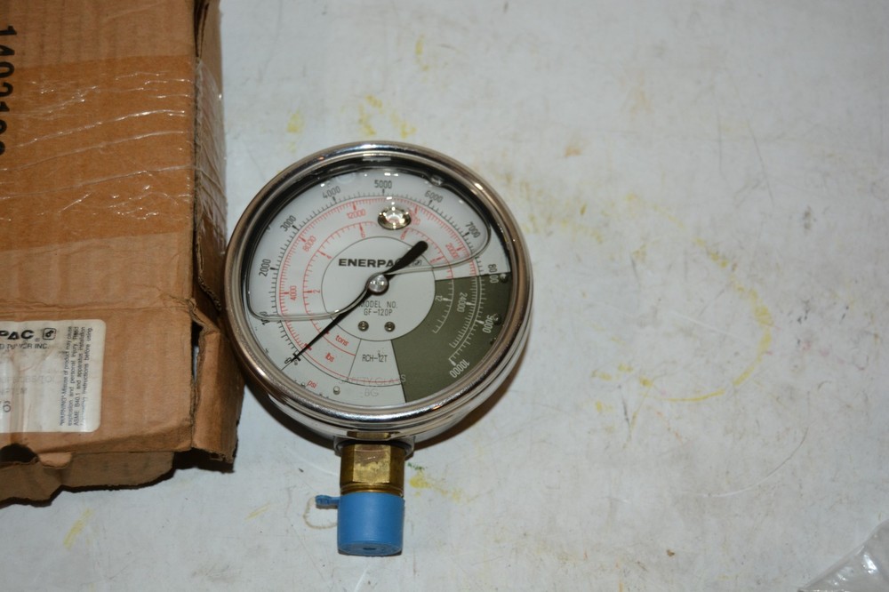 ENERPAC GF120P HYDRAULIC GAUGE GA2 FOR 12 TON CYLINDERS NEW