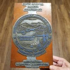 1976 Letterpress Print Block 6th RANGER CONFERENCE NASHVILLE DIST. CONSERVATION