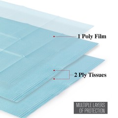 500pcs Disposable Dental Bibs 3-Ply 13″x18″ Waterproof Medical Tattoo Towel