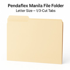Pendaflex Letter File Folders Manila 1/3-Cut Tabs 11 Pt Stock 150 Pack BubbleBox