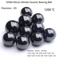 0.8 to 25mm 1/16″ to 1″ G5 Precision Si3N4 Silicon Nitride Ceramic Bearing Balls