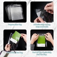 Golden State Art, 5″x 7″ Acid-Free Crystal Clear Sleeves Storage 5×7,