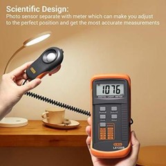 Dr.meter LX1330B Digital Illuminance Light Meter, 0-200,000 Lux Measuring Range