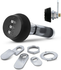 FJM Security 7850R-S-Black Combination Cam Lock, 5/8″ Black Finish