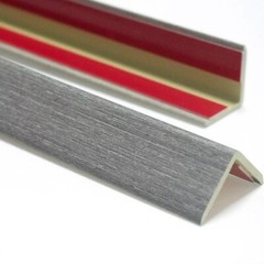 PVC Plastic Corner Protector Wood Pattern 90 Degree Edge Guard Adhesive 47 in