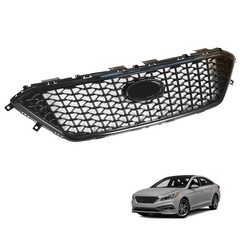 Front Upper Grille Chrome Honeycomb W/O Radar Hole 2015-2017 Sonata Sedan 4-Door