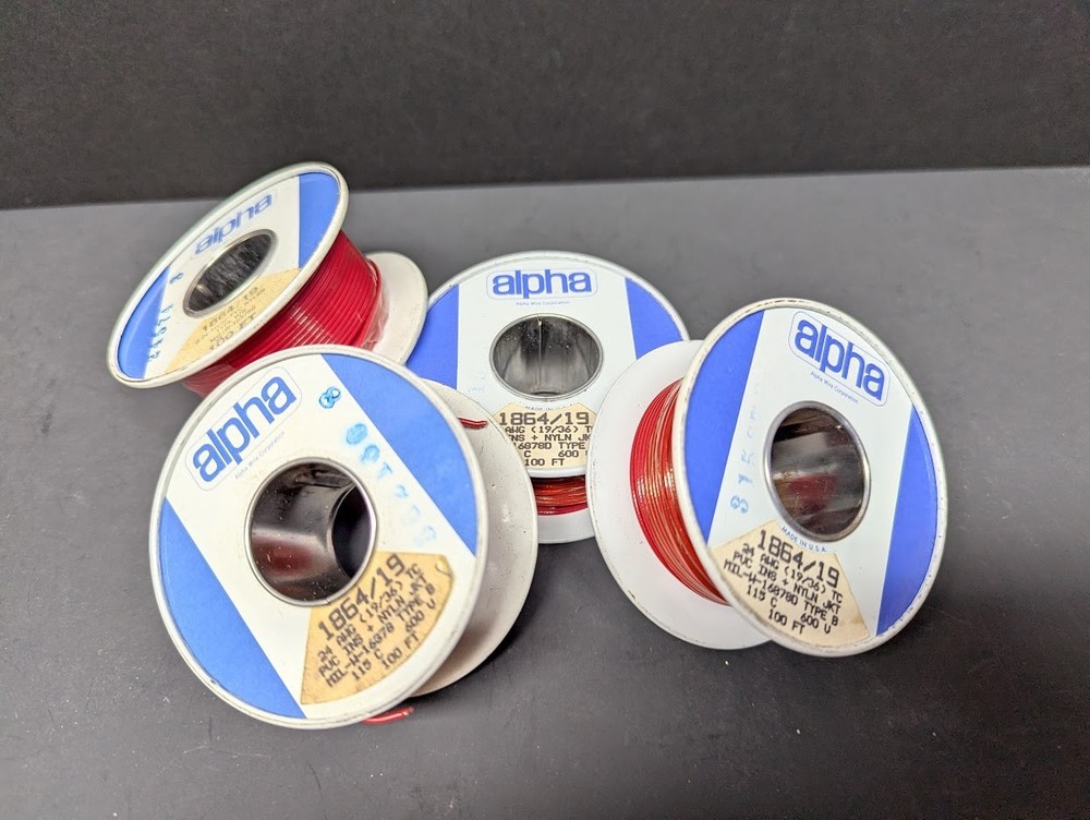 ALPHA 24 AWG , TINNED COPPER (TC) CONDUCT W/PVC INSUL. WIRE MILITARY GRADE 100′