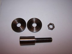 Motor Arbor 3 1/2” Length, 1 7/8″ Treads, 1/2″x 20TPI Threads, Adapter, #P452
